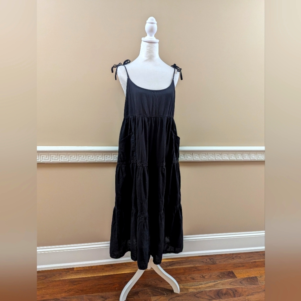 Hatch Maternity Jessie Eyelet Dress Black size 2